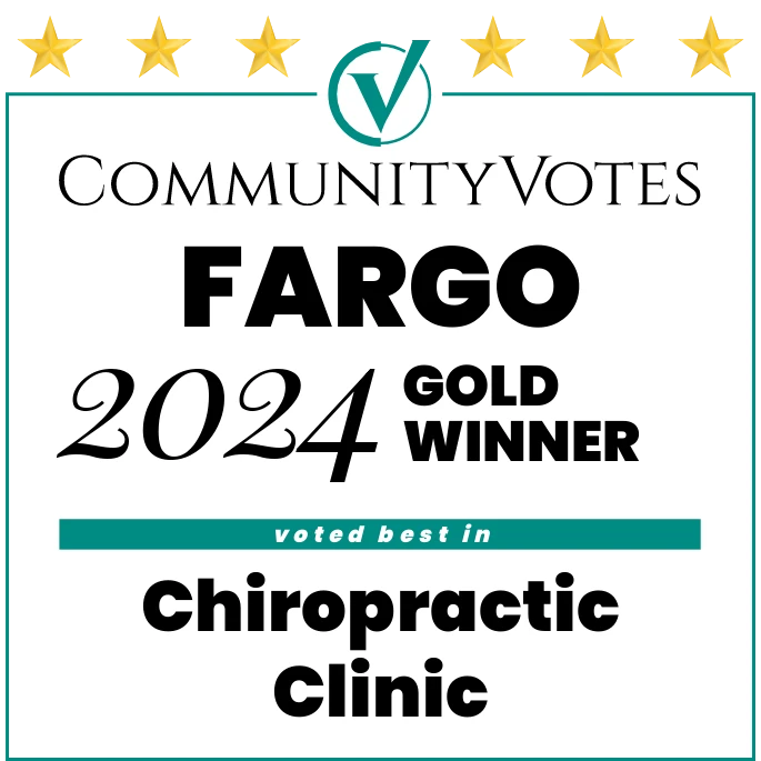 Chiropractic West Fargo ND 2024 Fargo Community Votes Gold Winner Chiropractic West Fargo ND 2024 Fargo Community Votes Gold Winner